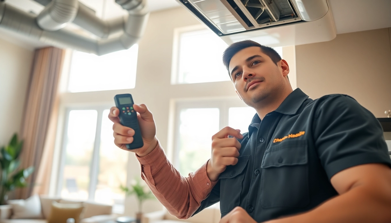 Offering comprehensive ac repair phoenix az services with an expert technician in a well-lit home.