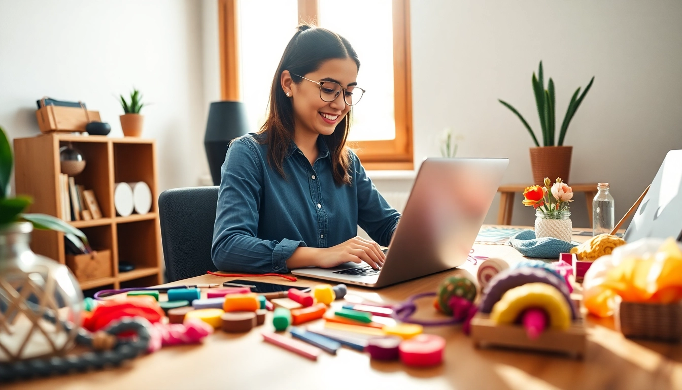 Get inspired to sell on Jirle as an entrepreneur in a creative home office.